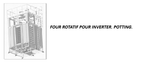 Four rotatif potting inverter